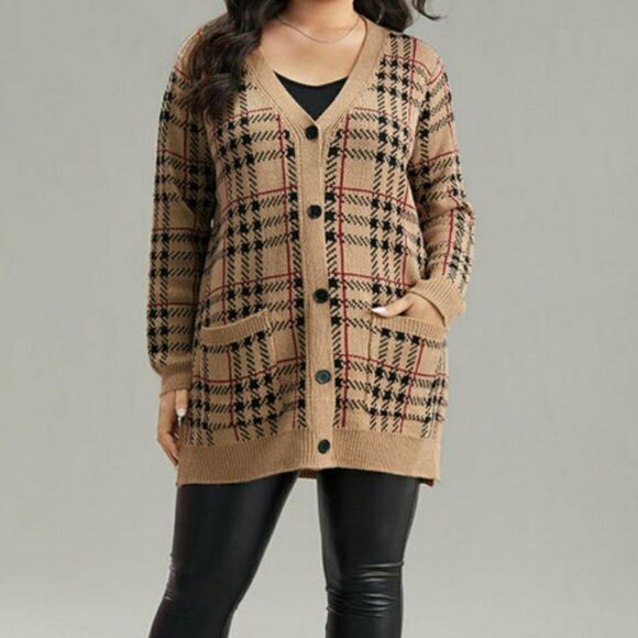 BloomChic Sweaters - Bloomchic Plaid Cardigan Sz 26